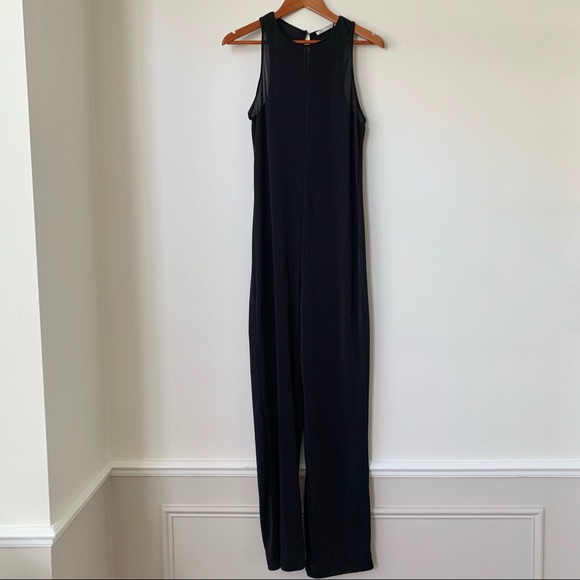 ZARA | LIGHT FLOWY SLINKY HIGHNECK JUMPSUIT ONE PIECE EXTRA LENGTH WIDE LEG - Picture 5 of 8